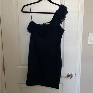 Jay Godfrey Navy Off the shoulder mini dress